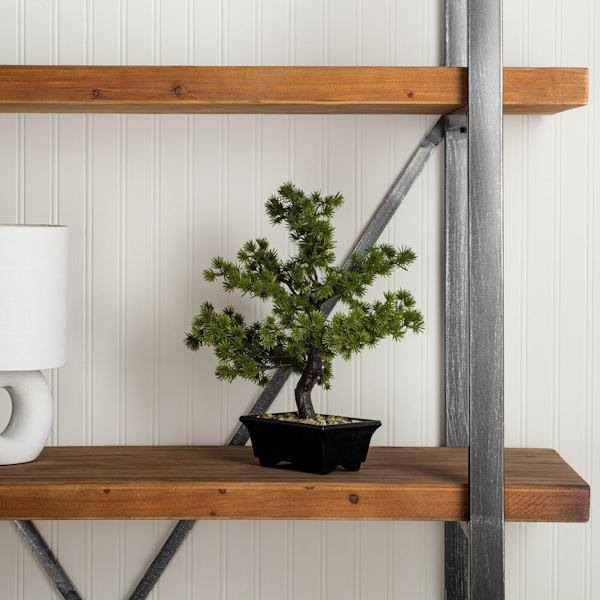 12" Potted Artificial Pine Bonsai Tree 4