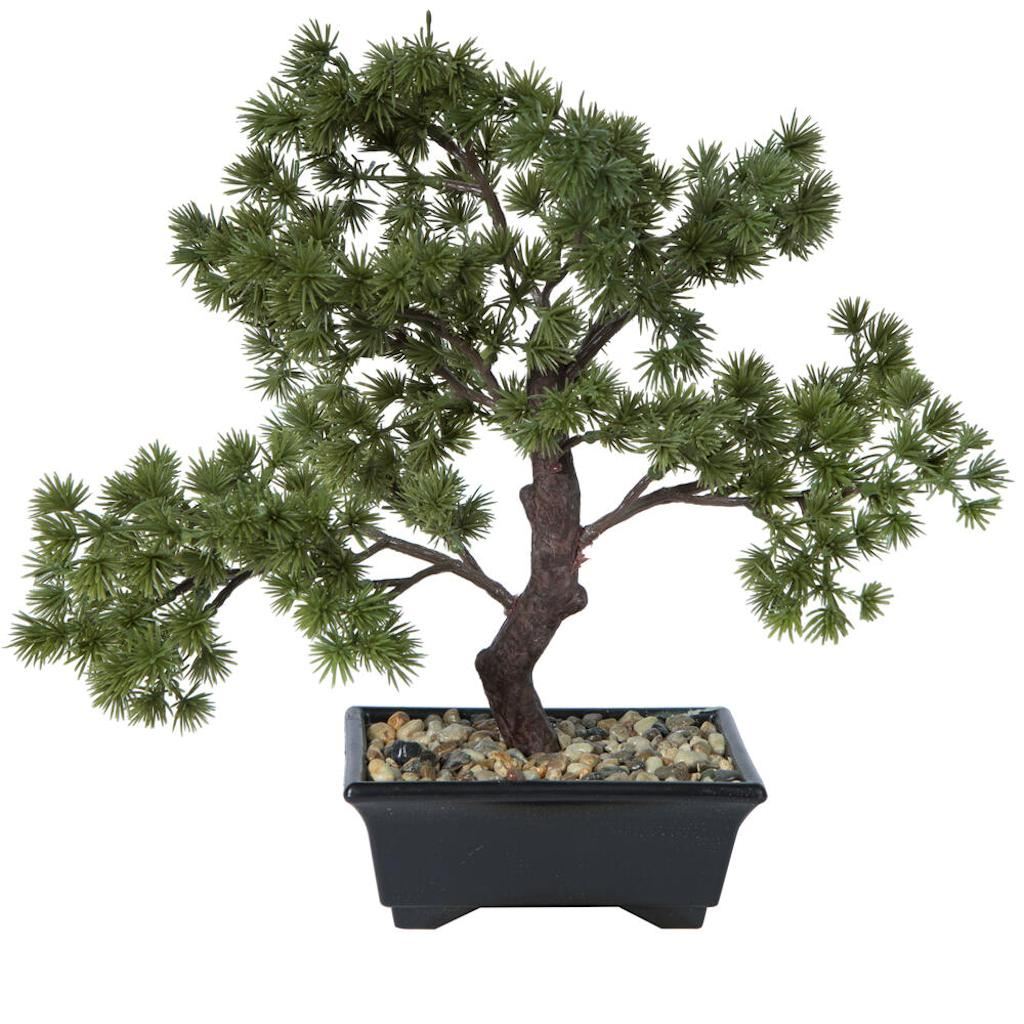 12" Potted Artificial Pine Bonsai Tree 1