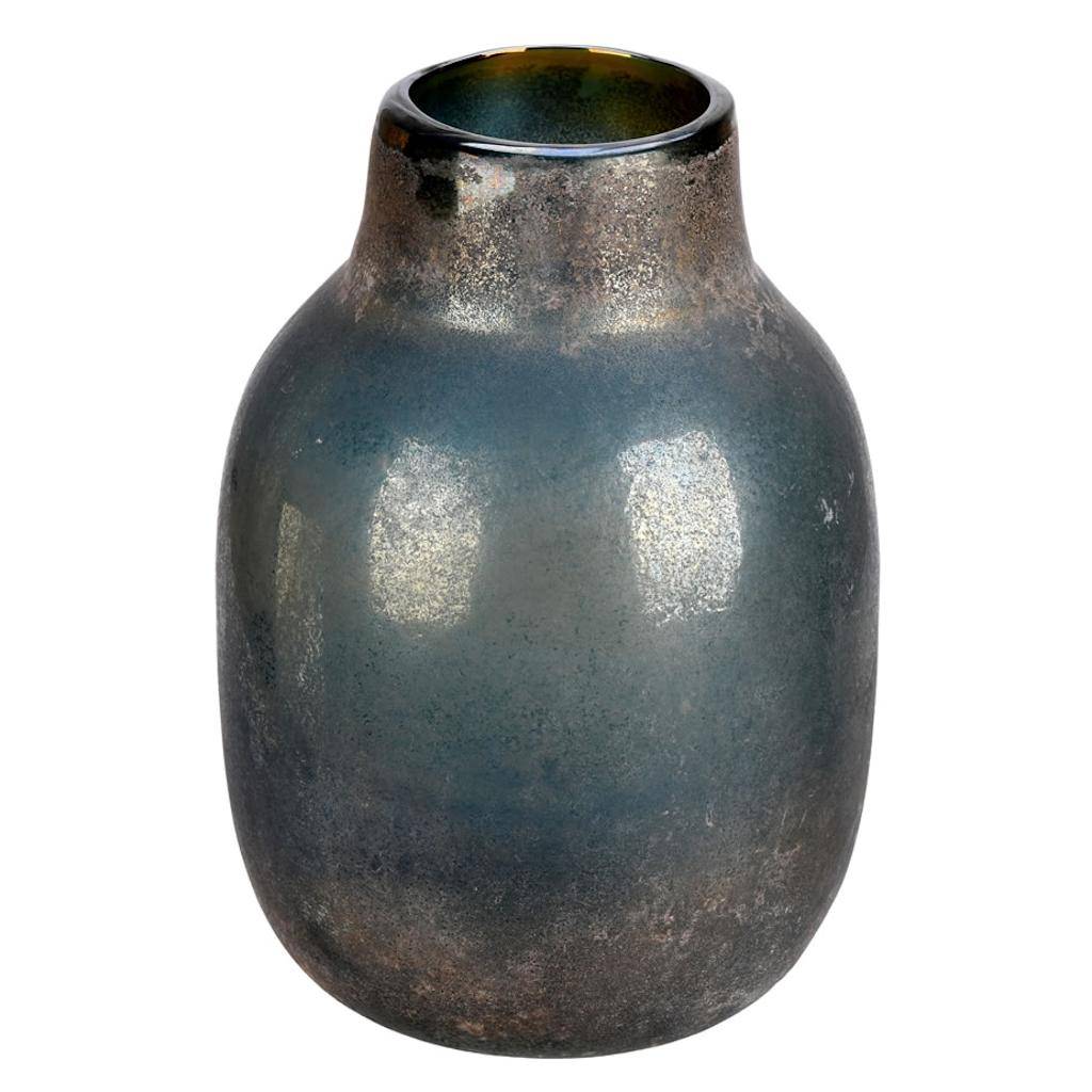 13" Slate Gray Round Glass Vase 1