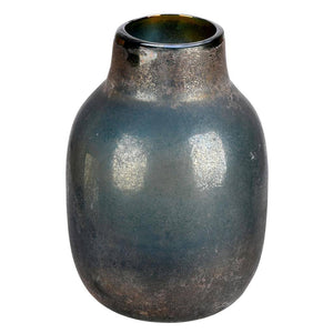 13" Slate Gray Round Glass Vase 1