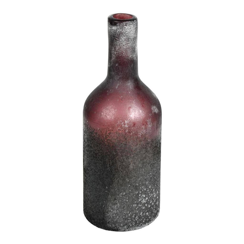 12" Milestone Gray Glass Bottle Vase 1