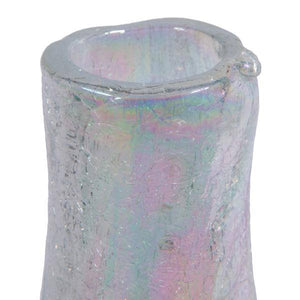 16" Iridescent Rainbow Glass Vase 4