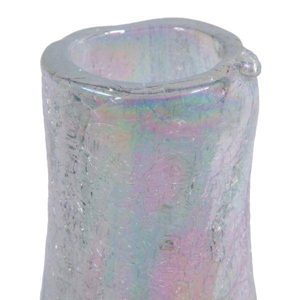 16" Iridescent Rainbow Glass Vase 4