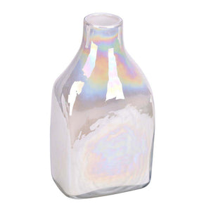 12" White Enamel Glass Bottle Vase 1