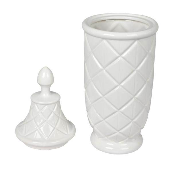 18.5" White Container with Lid 2