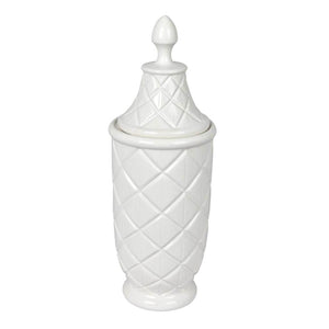 18.5" White Container with Lid 1