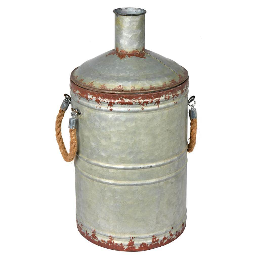 19.5" Rustic Metal Container with Handle 1