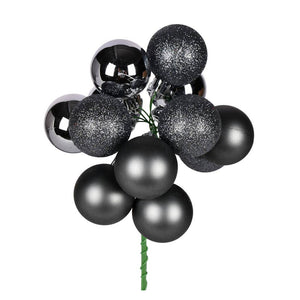 12" Pewter Ball Ornament Pick (4 pack) 1
