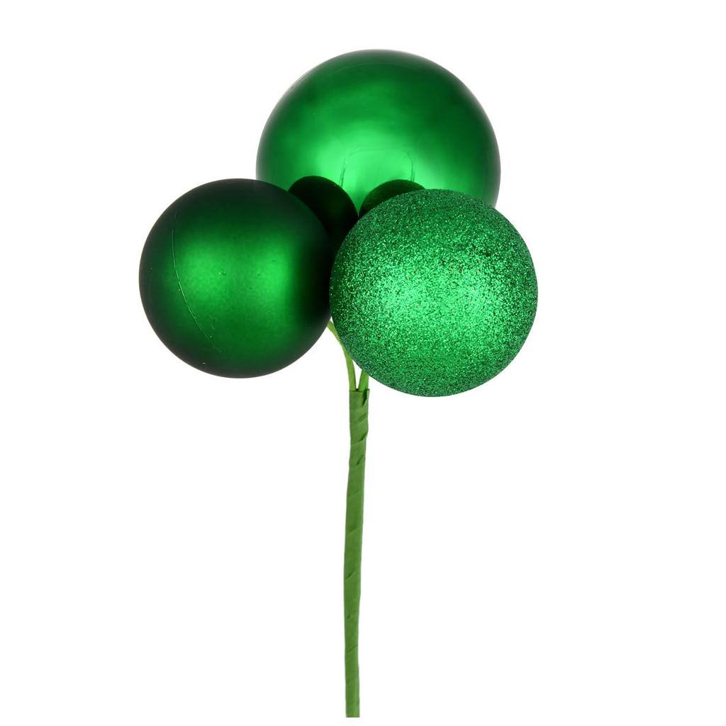 18" Green Ornament Pick (4 pack) 1