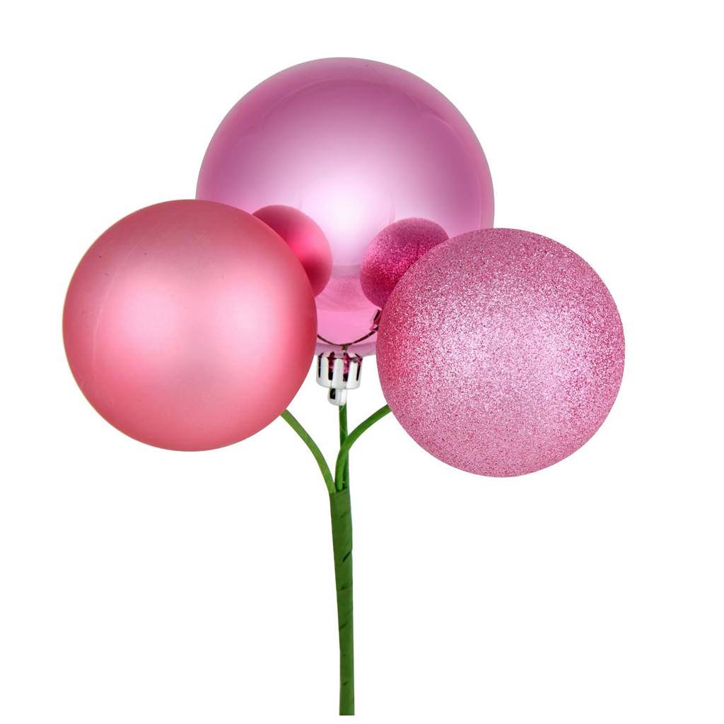 18" Pink Ornament Pick (4 pack) 1