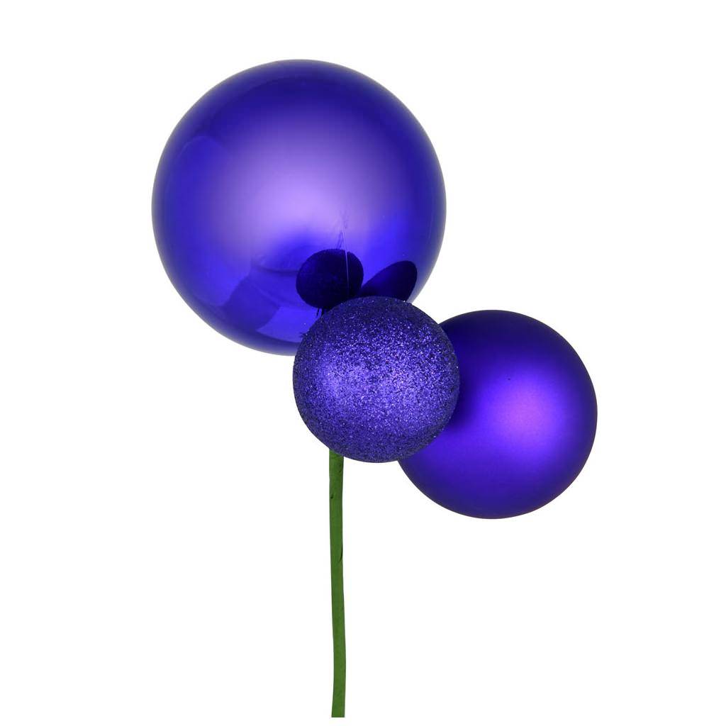 18" Purple Ornament Pick (3 pack) 1