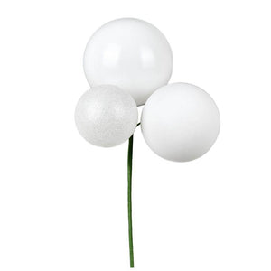 18" White Ornament Pick (2 pack) 1
