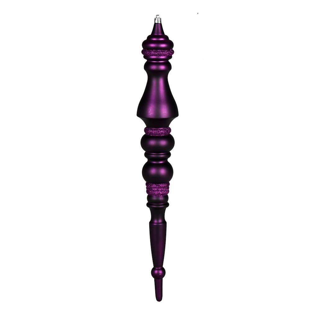20" Plum Matte Finial Ornament 1