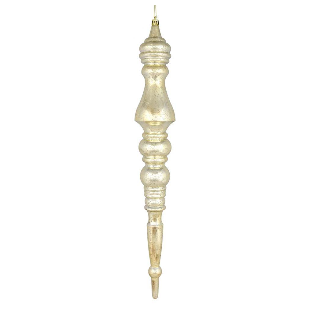 20" Champagne Mercury Finial Ornament 1