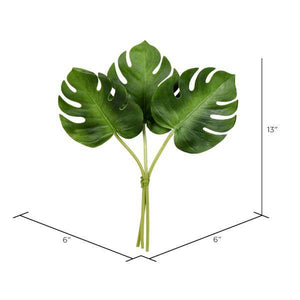 13" Artificial Green Split Philo Leaf Bundle (2 pack) 2