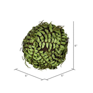 6" Artificial Green Boston Fern Ball 2