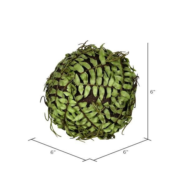 6" Artificial Green Boston Fern Ball 2