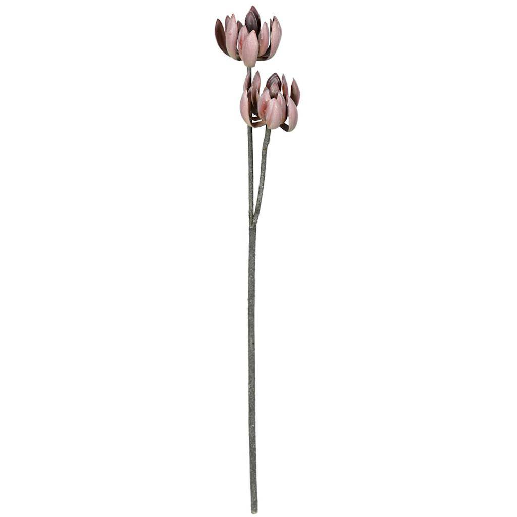 30" Artificial Rust Brown Echeveria Spray 1
