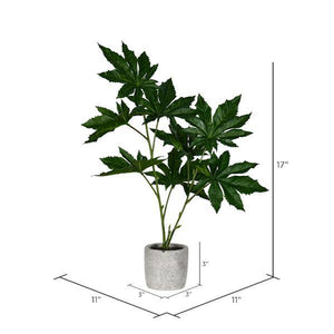 17" Artificial Green Potted Papaya 2