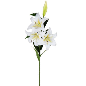 36" Artificial White Lily Spray (2 pack) 1