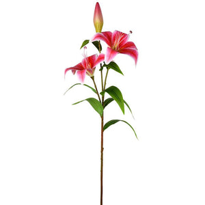 33.5" Artificial Pink Lily Spray (2 pack) 1