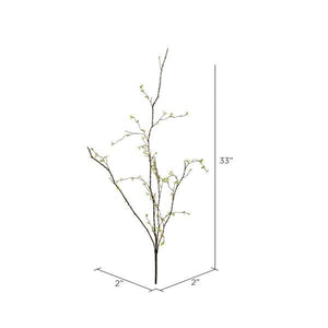 33" Artificial Baby Leaf Branch (2 pack) 2