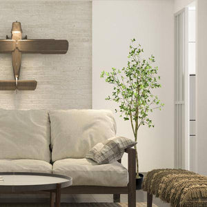 6' Artificial Potted Milan Leaf Tree 3
