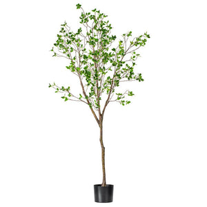 6' Artificial Potted Milan Leaf Tree 1