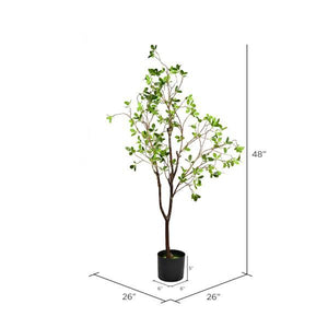 4' Artificial Potted Milan Leaf Tree 2