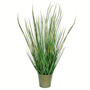 34" Artificial Green Grass in Iron Pot 1