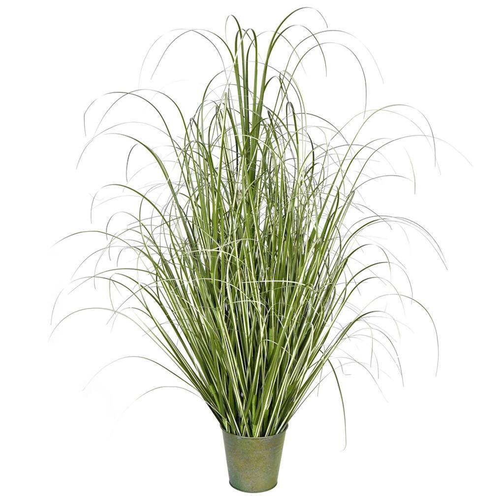 48" Artificial Green Grass in Iron Pot 1