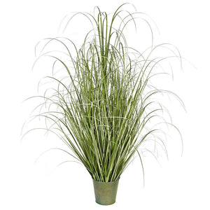 48" Artificial Green Grass in Iron Pot 1