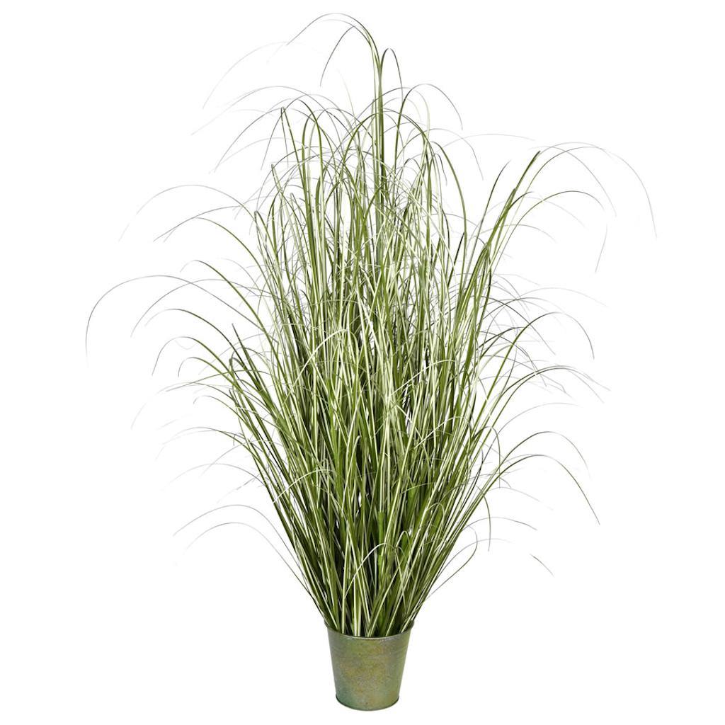 59" Artificial Green Grass in Iron Pot 1