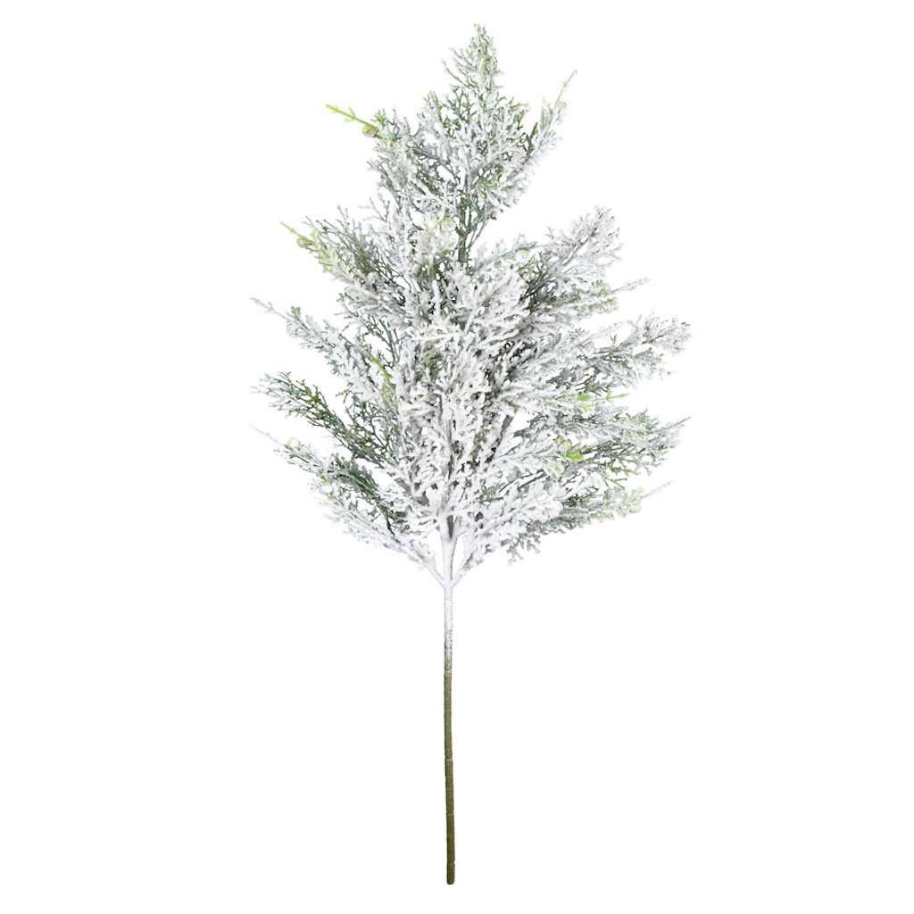 27" Artificial Snowy Cedar Spray 1
