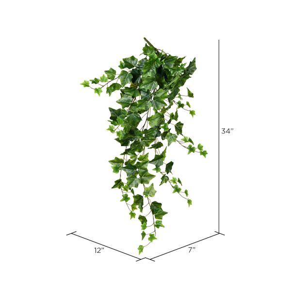34" Artificial Green Ivy Hanging Bush 2
