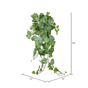 39" Artificial Green / White Grape Ivy Hanging Bush 2