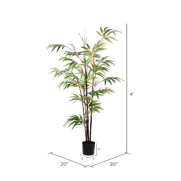 4' Artificial Potted Black Japanese Bamboo Tree 2
