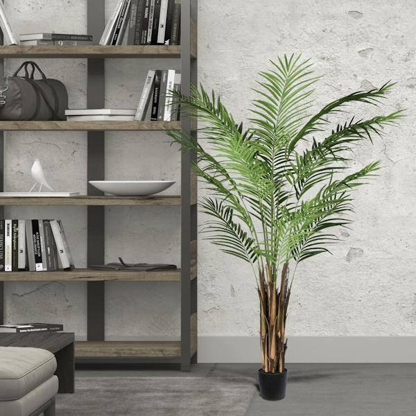 6' Potted Artificial Areca Palm Tree 4