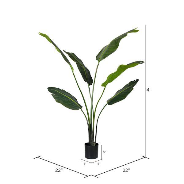4' Potted Artificial Travelers Palm Tree 2
