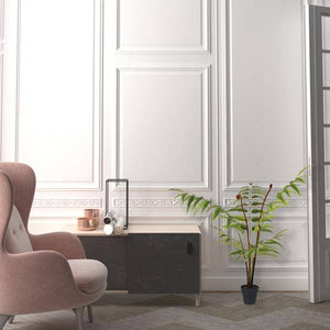 3' Artificial Potted Leather Fern 3