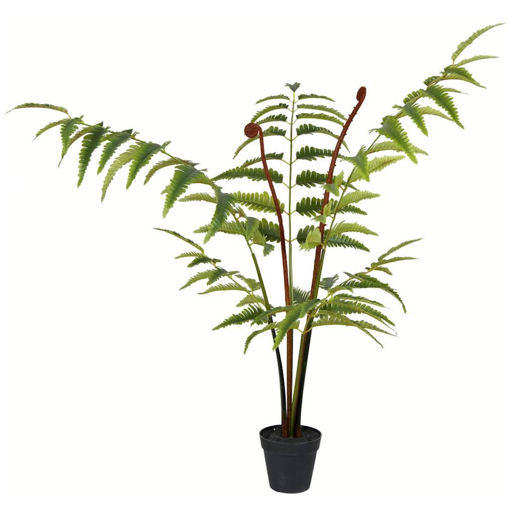 3' Artificial Potted Leather Fern 1