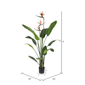 4' Potted Artificial Bird of Paradise Palm Tree 2