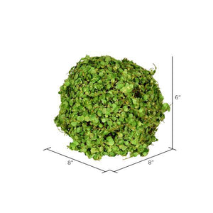 6" Artificial Green Mini Leaves Ball (2 pack) 2