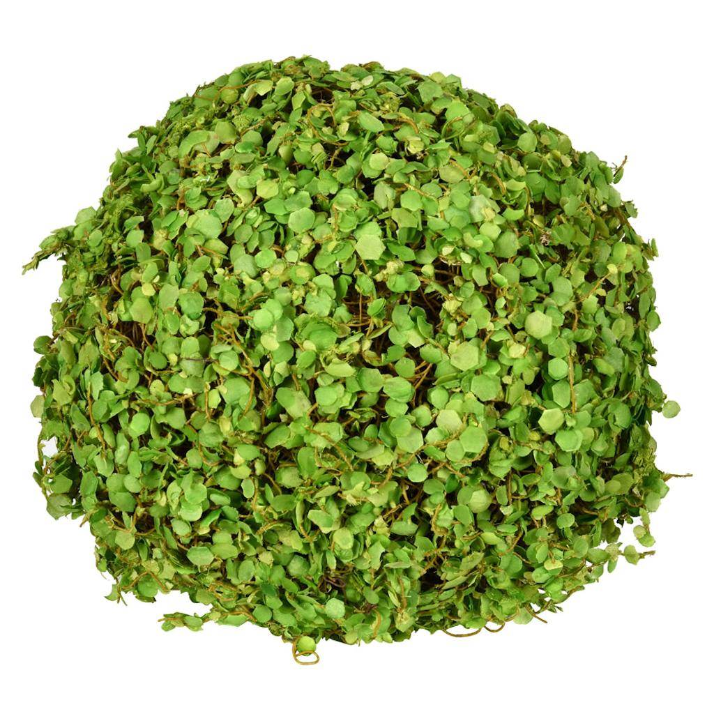 8" Artificial Green Mini Leaves Ball 1