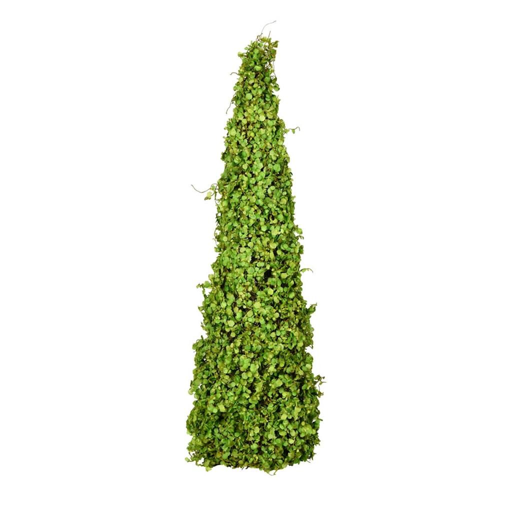 26" Artificial Green Mini Leaves Cone 1