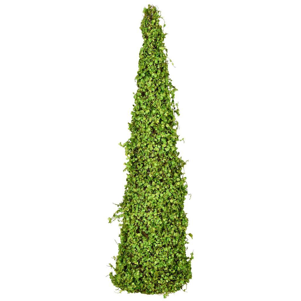 36" Artificial Green Mini Leaves Cone 1