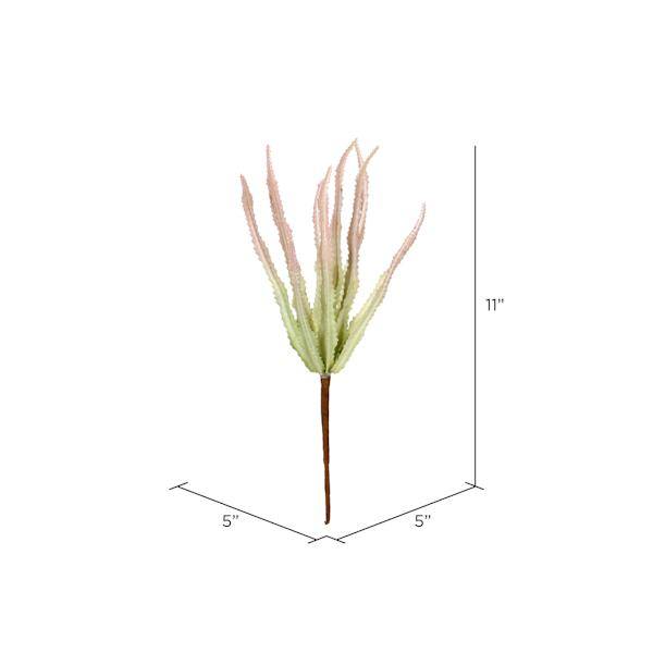 11" Artificial Mixed Green Haworthia Spray Assortment (2 Sets of 3) 5