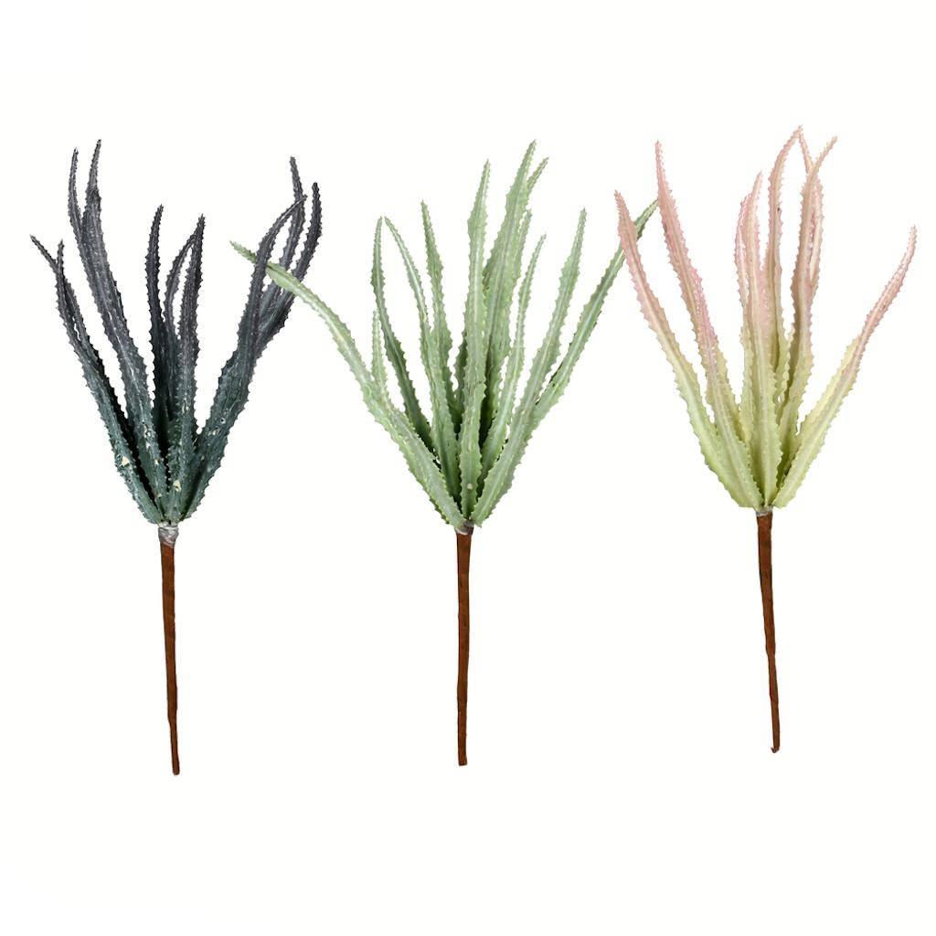 11" Artificial Mixed Green Haworthia Spray Assortment (2 Sets of 3) 1