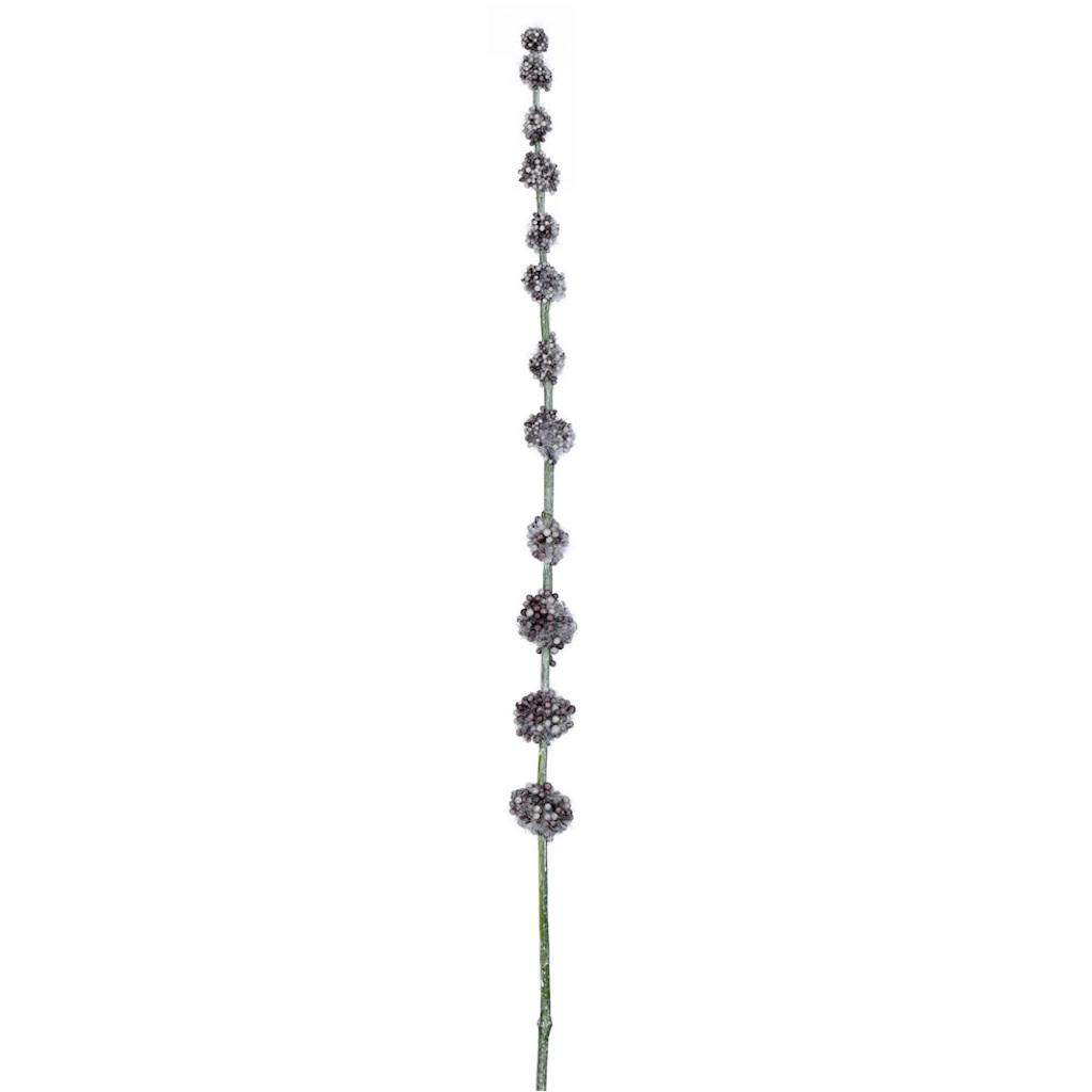 29.5" Artificial Gray Lavender Pom Pom Spray (6 pack) 1