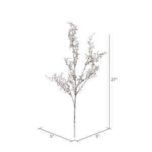 27" Artificial Brown / White Snake Fern Spray (6 pack) 2
